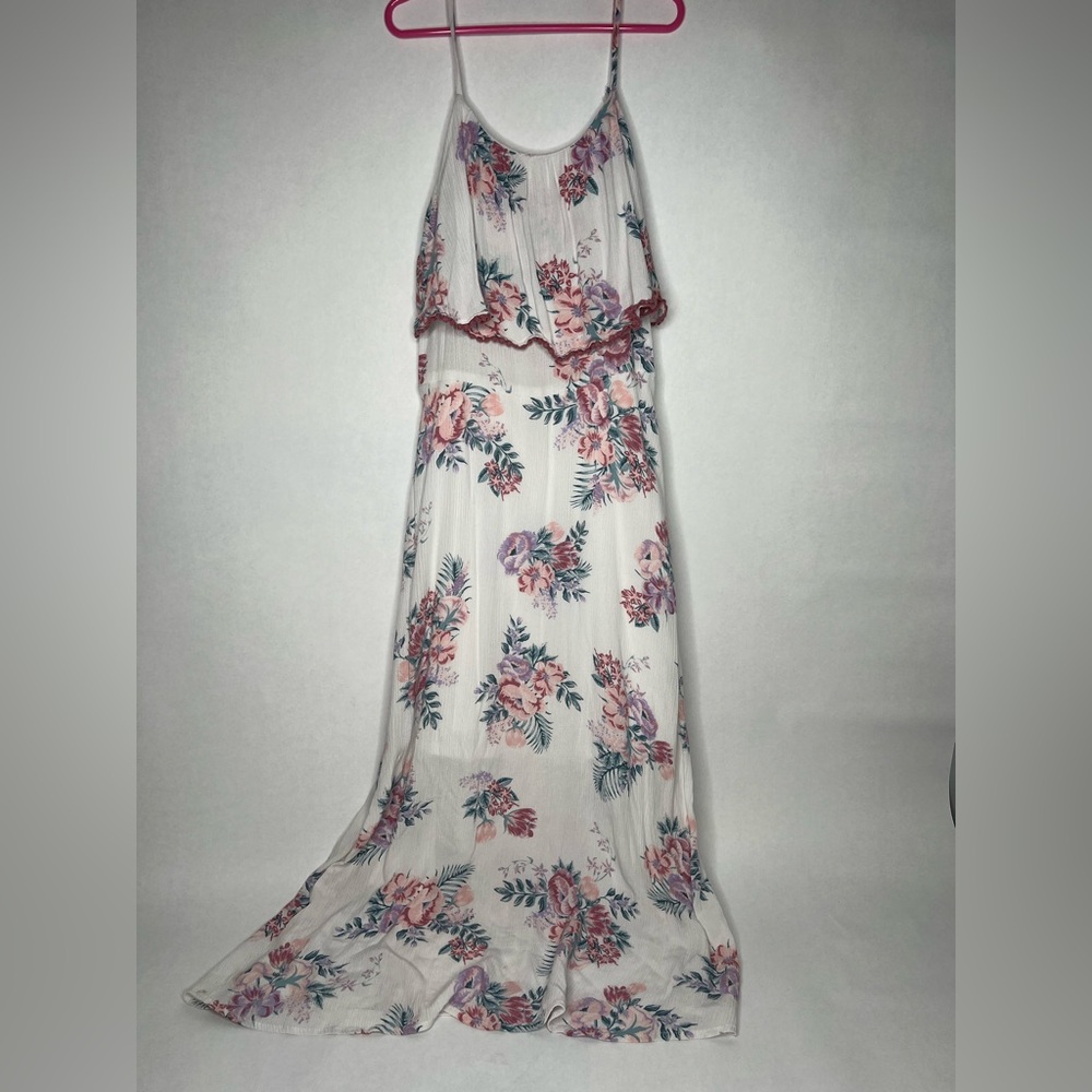 Art Class™ Wedding Wear Sundress Adjustable Strap Off-White Floral L (10-12)